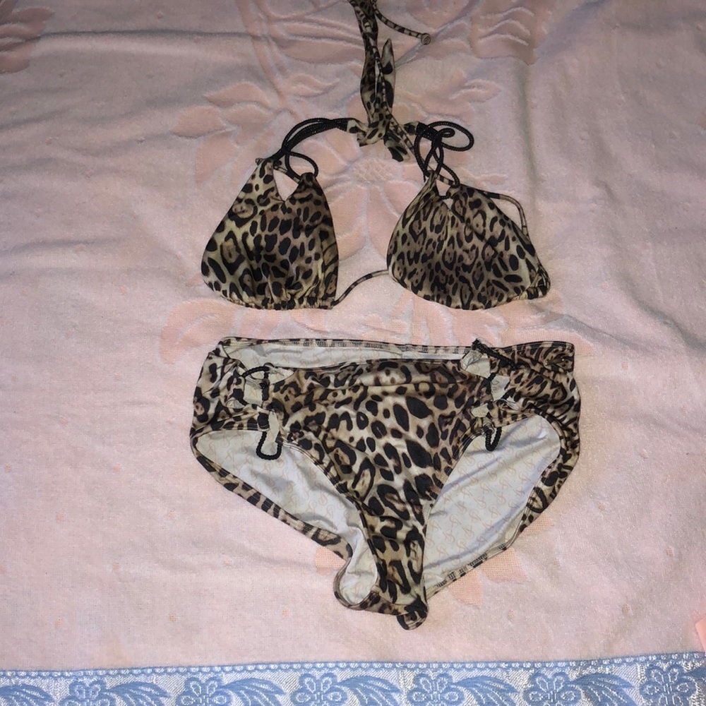 Cheetah print bikini set